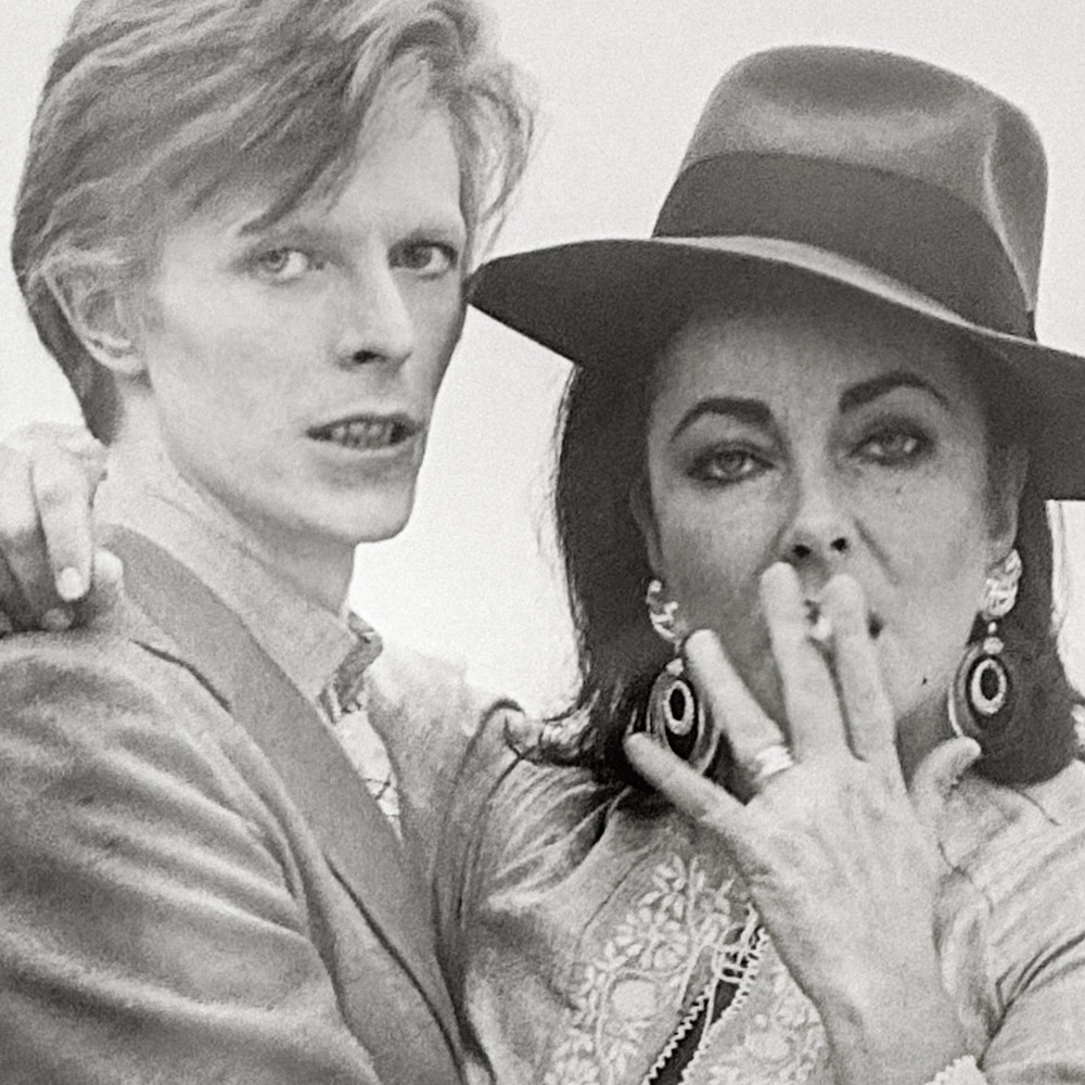 🔥🔥Last Chance Sale🔥🔥Rare Photo Print – David Bowie & Elizabeth Taylor, 1975